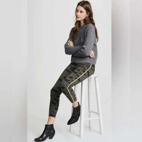 L’AGENCE The Margot High Rise Camo Gold Ankle Skinny Jean Luxury Designer