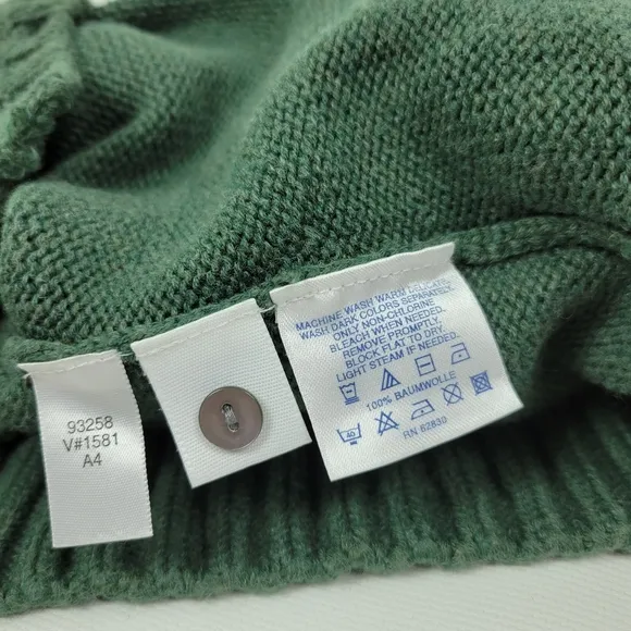 Lands' End 100% Cotton Knit Cardigan Sz Small