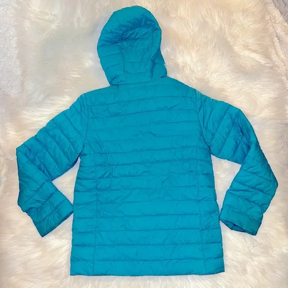 Lands' End Kids ThermoPlume Packable Hooded Puffer Jacket Size 8