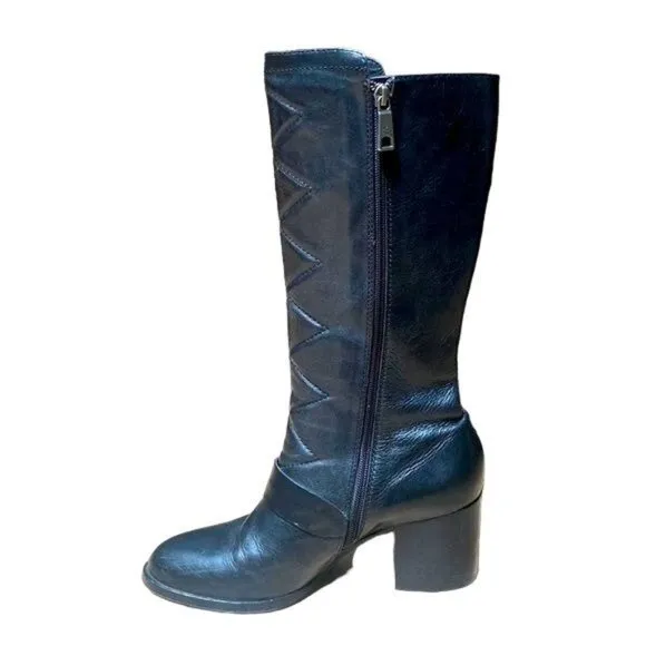 Lauren Ralph Lauren ❤️HOST PICK❤️ Georgianne Side-Buckle Black Leather Boots