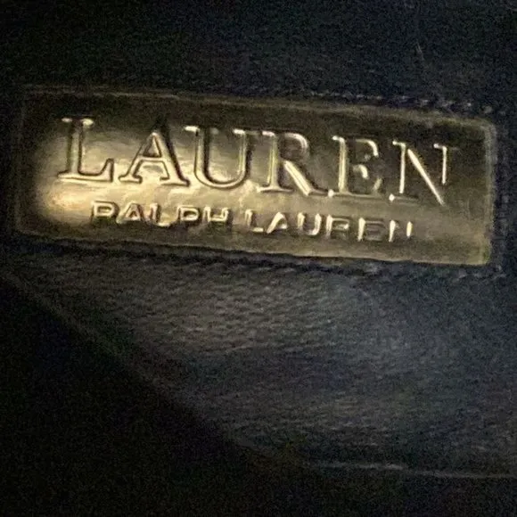 Lauren Ralph Lauren ❤️HOST PICK❤️ Georgianne Side-Buckle Black Leather Boots