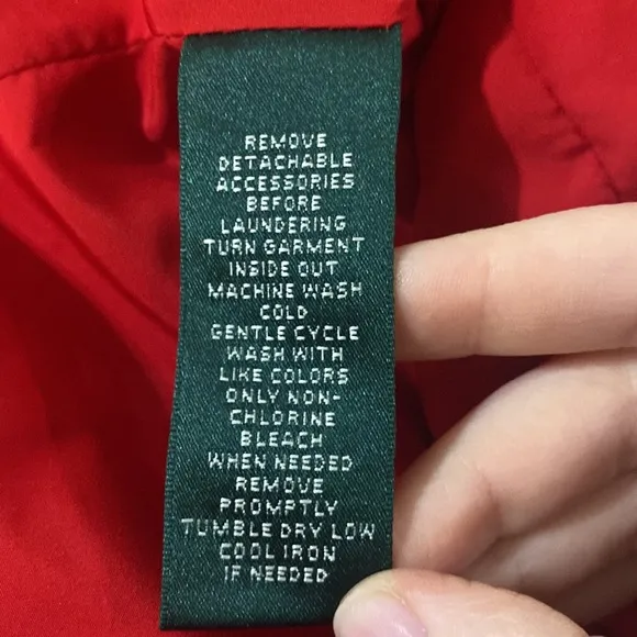 Lauren Ralph Lauren red quilted puffer vest, size Lp