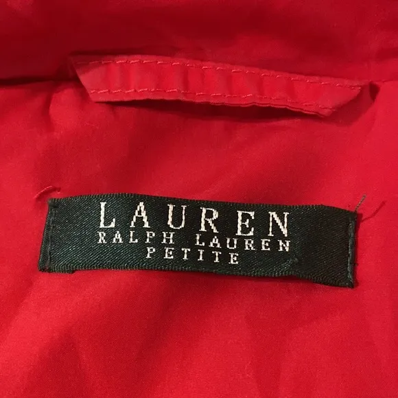 Lauren Ralph Lauren red quilted puffer vest, size Lp