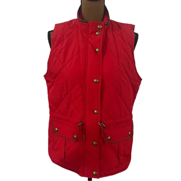 Lauren Ralph Lauren red quilted puffer vest, size Lp