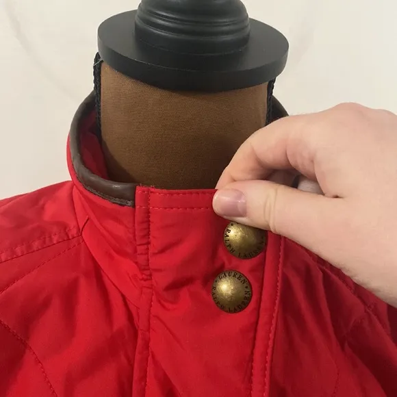 Lauren Ralph Lauren red quilted puffer vest, size Lp