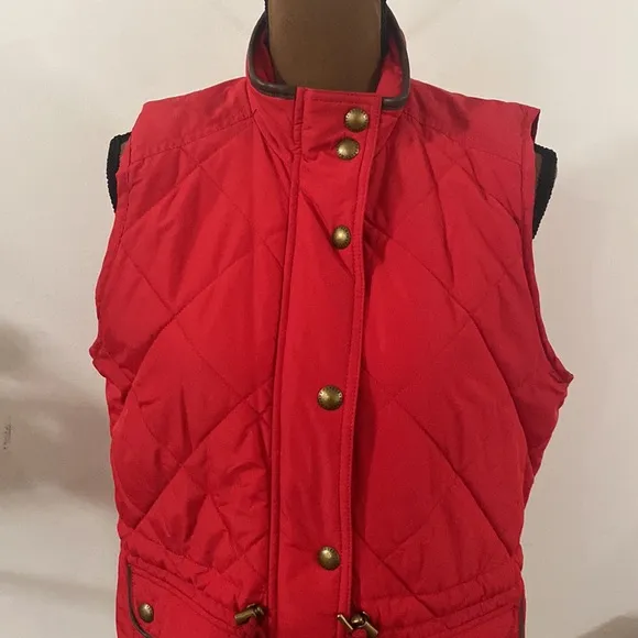 Lauren Ralph Lauren red quilted puffer vest, size Lp