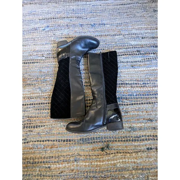Lavorazione Artigiana Women's 7.5 Made In Italy Genuine Leather Quilted Boots
