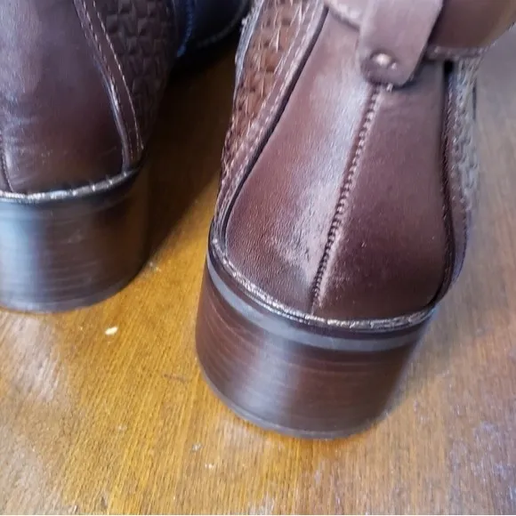 Liebeskind Berlin Stephane Kelian  Weave Zip Up Riding Boots Size 9/9.5 US