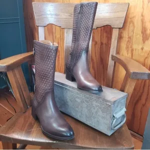 Liebeskind Berlin Stephane Kelian  Weave Zip Up Riding Boots Size 9/9.5 US