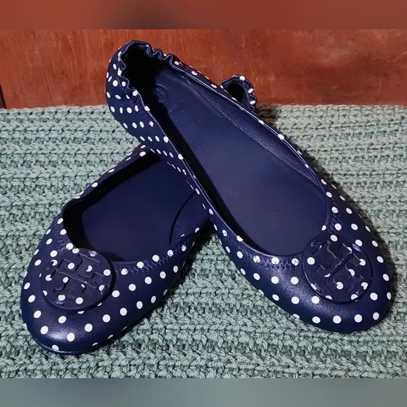 Like-new Tory Burch Minnie Travel Bllet Flats, Sz 8.5