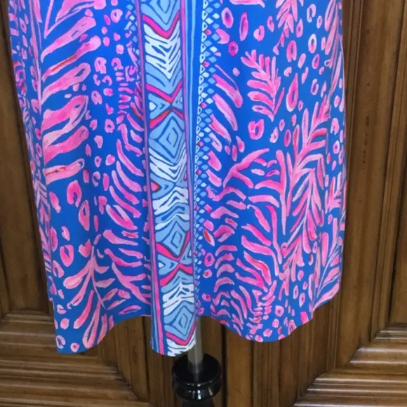 Lilly Pulitzer Ophelia Swing Dress In Pundy Blue La Zebra Pink