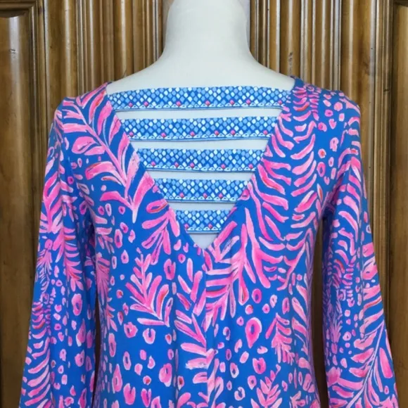 Lilly Pulitzer Ophelia Swing Dress In Pundy Blue La Zebra Pink