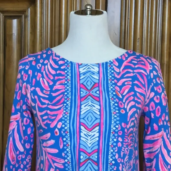 Lilly Pulitzer Ophelia Swing Dress In Pundy Blue La Zebra Pink