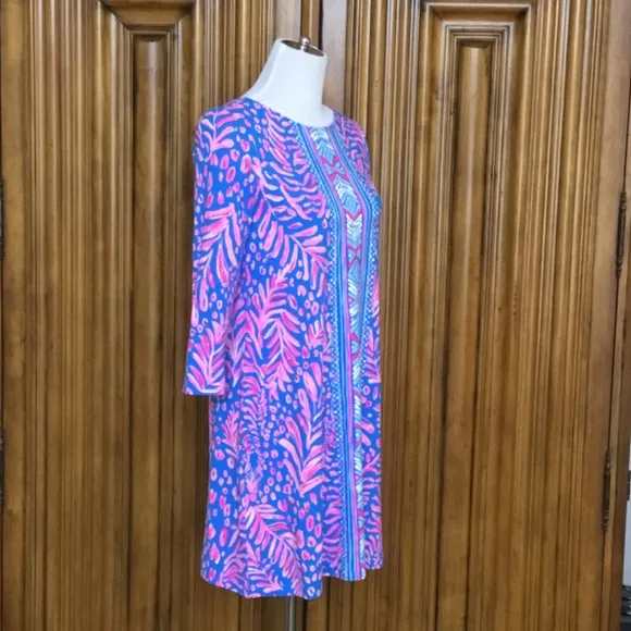 Lilly Pulitzer Ophelia Swing Dress In Pundy Blue La Zebra Pink