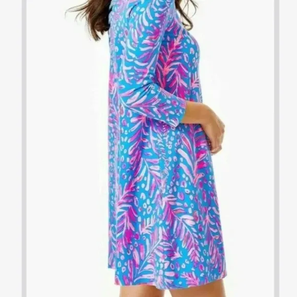 Lilly Pulitzer Ophelia Swing Dress In Pundy Blue La Zebra Pink