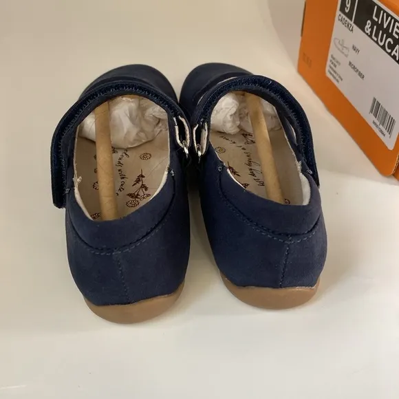 Livie &amp; Luca NEW Cadenza Microfiber Navy Blue Flats Size 9