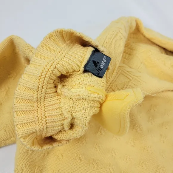 Lizwear 100% Cotton Vintage Knit Sweater Eith Shoulder Pads Sz Small
