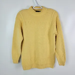 Lizwear 100% Cotton Vintage Knit Sweater Eith Shoulder Pads Sz Small