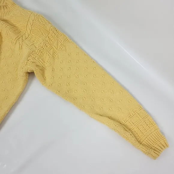 Lizwear 100% Cotton Vintage Knit Sweater Eith Shoulder Pads Sz Small
