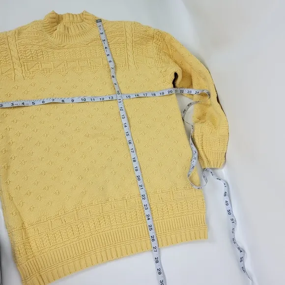 Lizwear 100% Cotton Vintage Knit Sweater Eith Shoulder Pads Sz Small