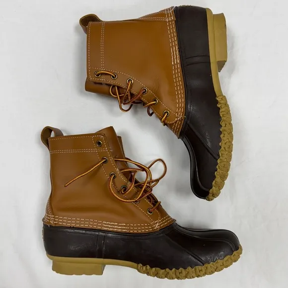 LL Bean Boots 8” Men’s 9 Item ID 175052 Weather Resistant Tan Brown Made in USA