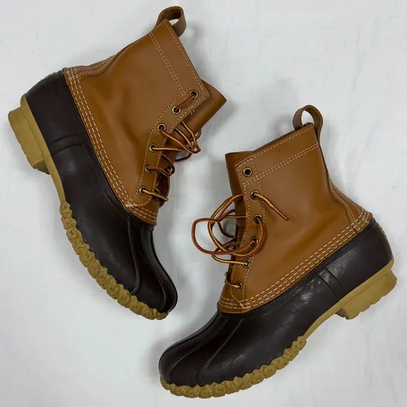 LL Bean Boots 8” Men’s 9 Item ID 175052 Weather Resistant Tan Brown Made in USA