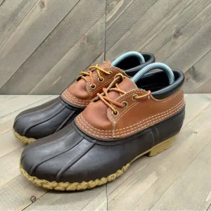 L.L. Bean Classic Duck Boots‎ Waterproof Leather Rain Boots Brown Black