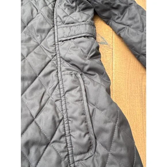 L.L. Bean Plaid Quilted Riding Jacket Gorpcore black chore coat Womens S