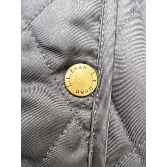 L.L. Bean Plaid Quilted Riding Jacket Gorpcore black chore coat Womens S