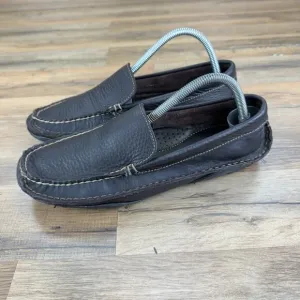 L.L. Bean Size 8 Vibram Sole Slip On Dark Brown Leather Loafers