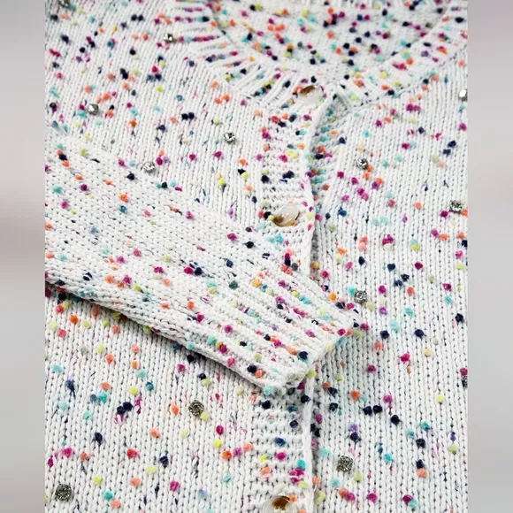 Lottie Confetti Cardigan - White