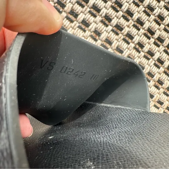 Louis Vuitton LV Waterfront Black Mules Pool Slides Monogram Eclipse Men’s Sz 10