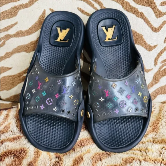Louis Vuitton Multicolor Murukami Pool Slides