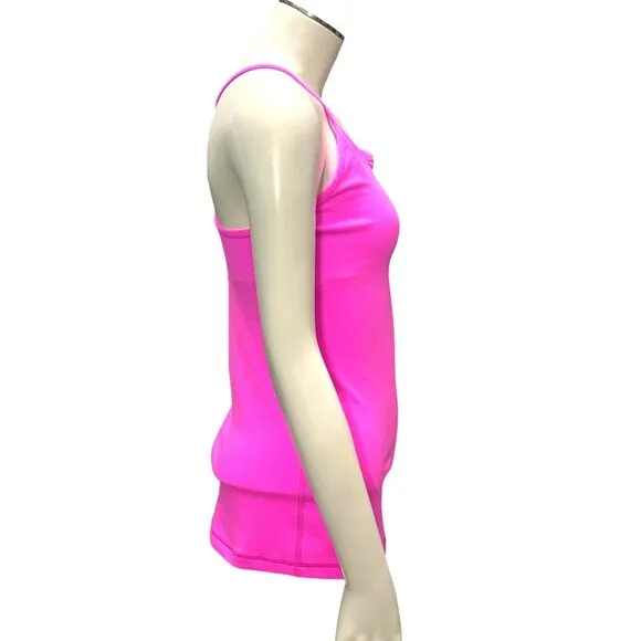 Lululemon IVIVVA Athletica Pink Racerback Tank Top Polyester Lycra Blend Active