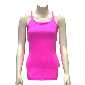 Lululemon IVIVVA Athletica Pink Racerback Tank Top Polyester Lycra Blend Active