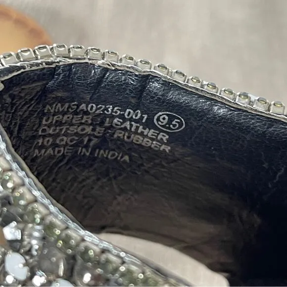 Lulu’s THE NAUGHTY MONKEY Suzanna Rhinestone Mules Flats Slides Size 9.5