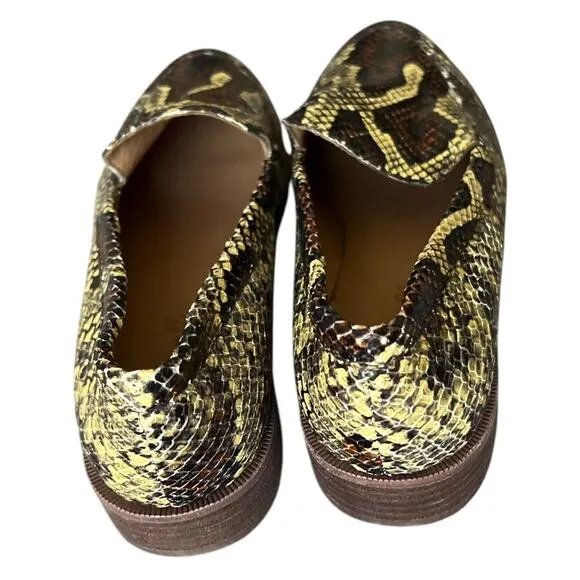 Madewell Frances Loafer in SnakeEmbossed Leather Size 7