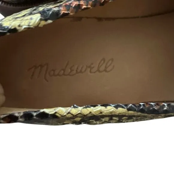 Madewell Frances Loafer in SnakeEmbossed Leather Size 7