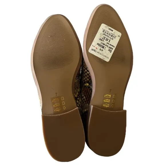 Madewell Frances Loafer in SnakeEmbossed Leather Size 7