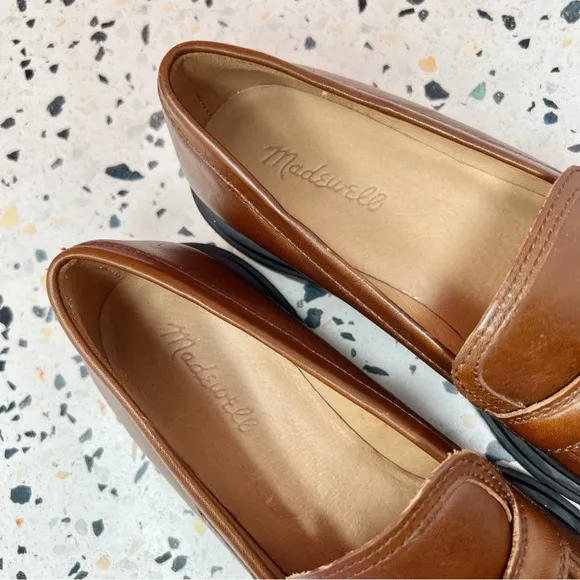 Madewell The Bradley Stable Congnac Chunky Lug Sole Women’ Leather Loafers Sz 9