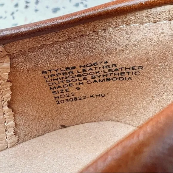 Madewell The Bradley Stable Congnac Chunky Lug Sole Women’ Leather Loafers Sz 9