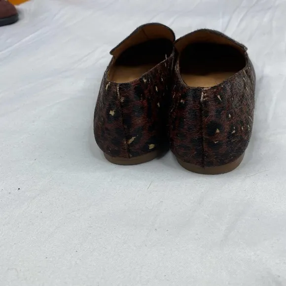 Madewell The Frances Skimmer Brown Loafer in Painted Leopard Calf Hair-6