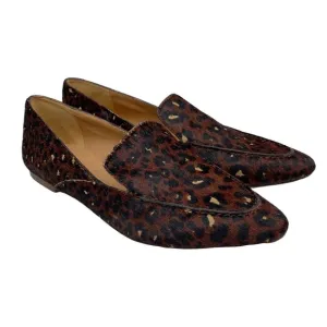 Madewell The Frances Skimmer Brown Loafer in Painted Leopard Calf Hair-6