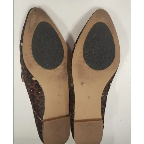 Madewell The Frances Skimmer Brown Loafer in Painted Leopard Calf Hair-6