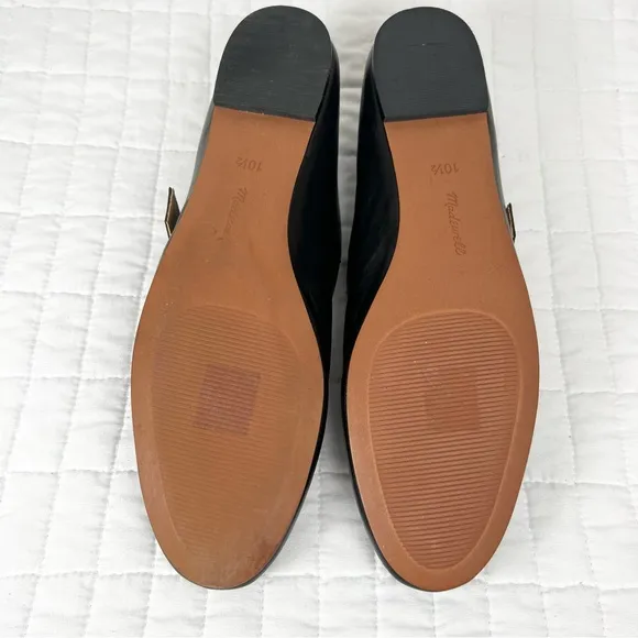 Madewell The Remy Mary Jane Flat in True Black Leather Size 10.5