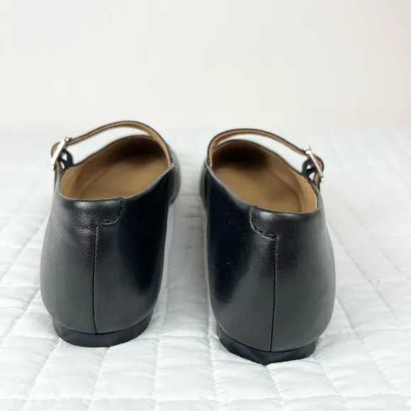 Madewell The Remy Mary Jane Flat in True Black Leather Size 10.5