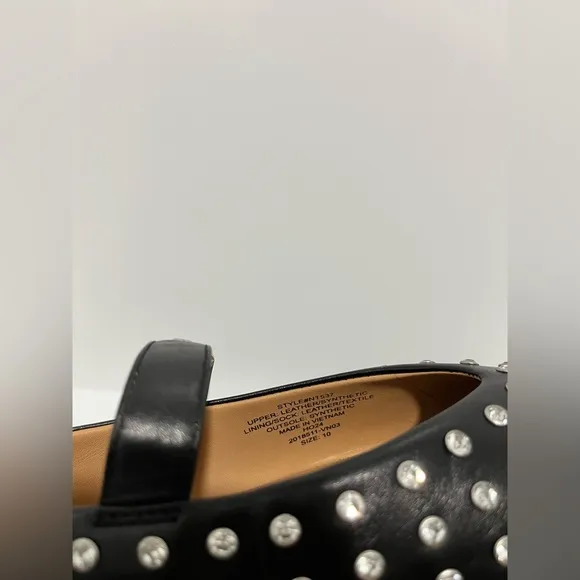 Madewell The Remy Mary Jane Flat NEW Black with Bezel Set Embellishments size 10