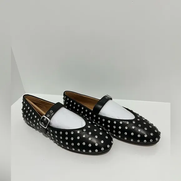 Madewell The Remy Mary Jane Flat NEW Black with Bezel Set Embellishments size 10