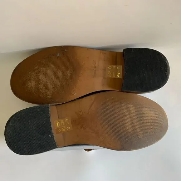 Madewell The Vernon Leather Loafer in Silver Size 9