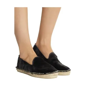 Manebi Dakota calf hair espadrilles, Size 41EU, Black calf hair